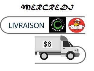 Livraison entre 13h-17h MERCREDI