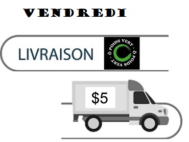 Livraison entre 13h-17h VENDREDI