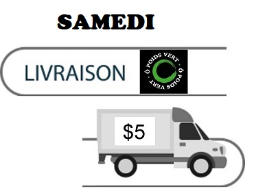 Livraison entre 13h-17h SAMEDI