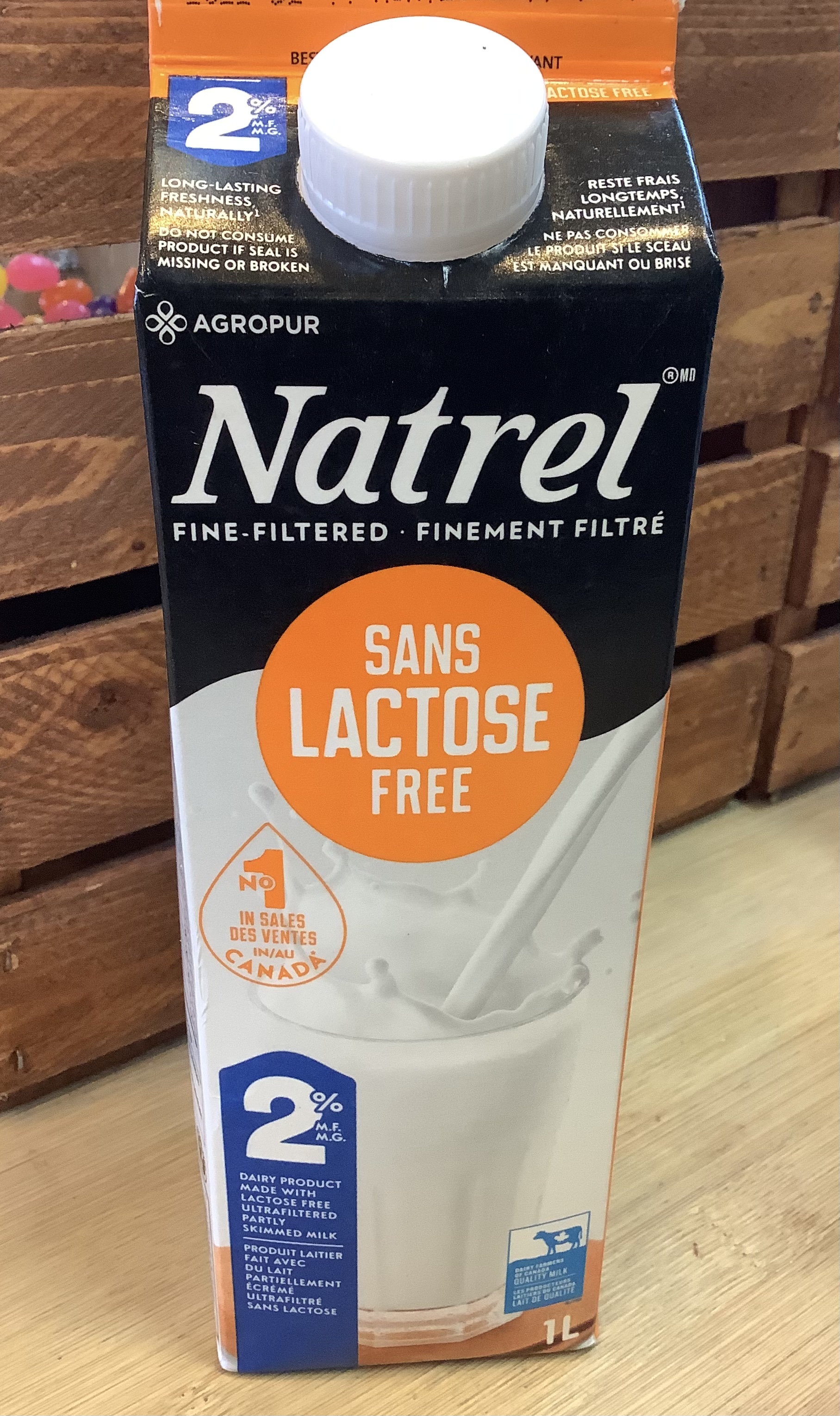 Lait sans lactose  2% (1l)