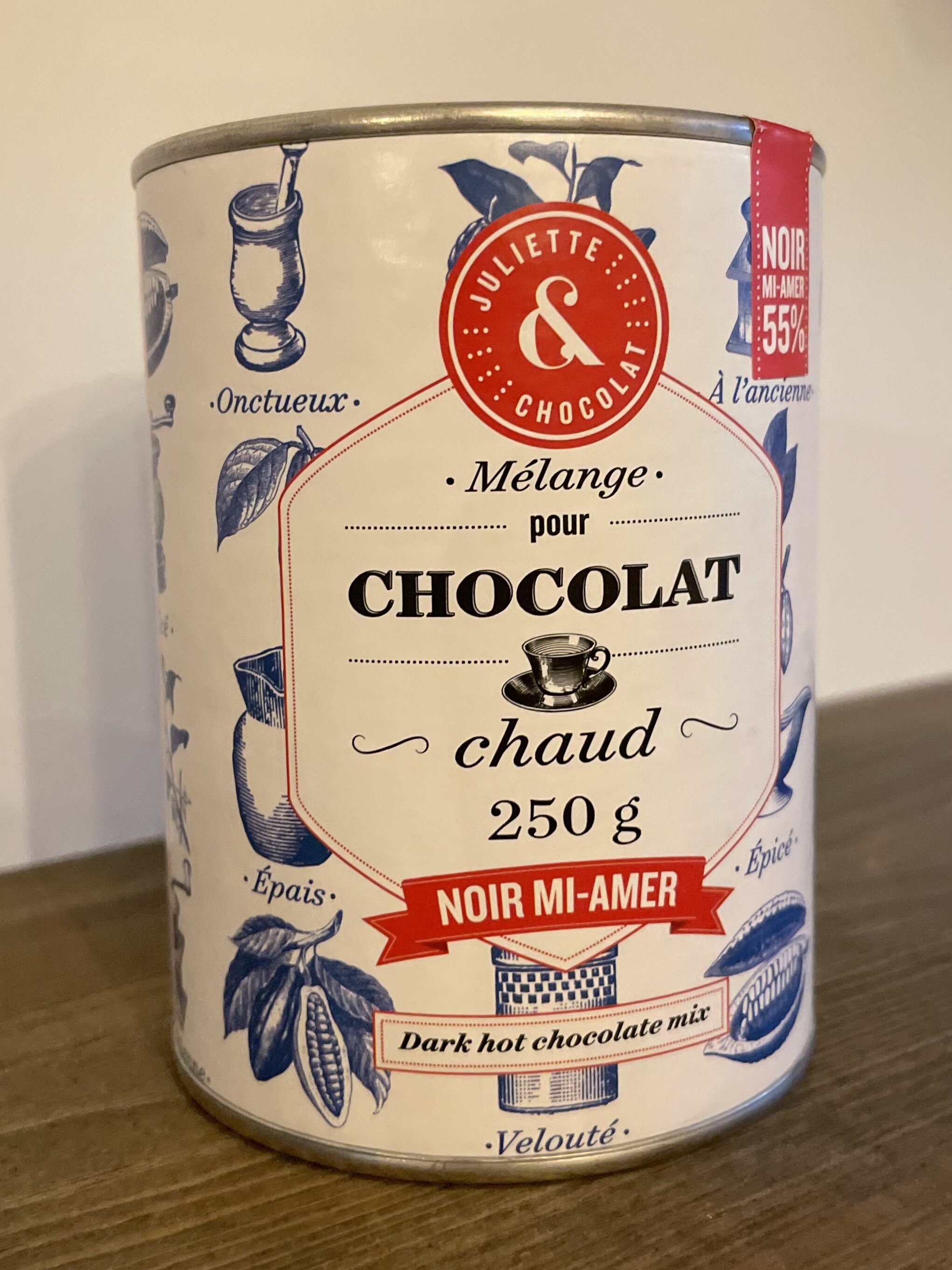 Chocolat chaud noir mi-amer