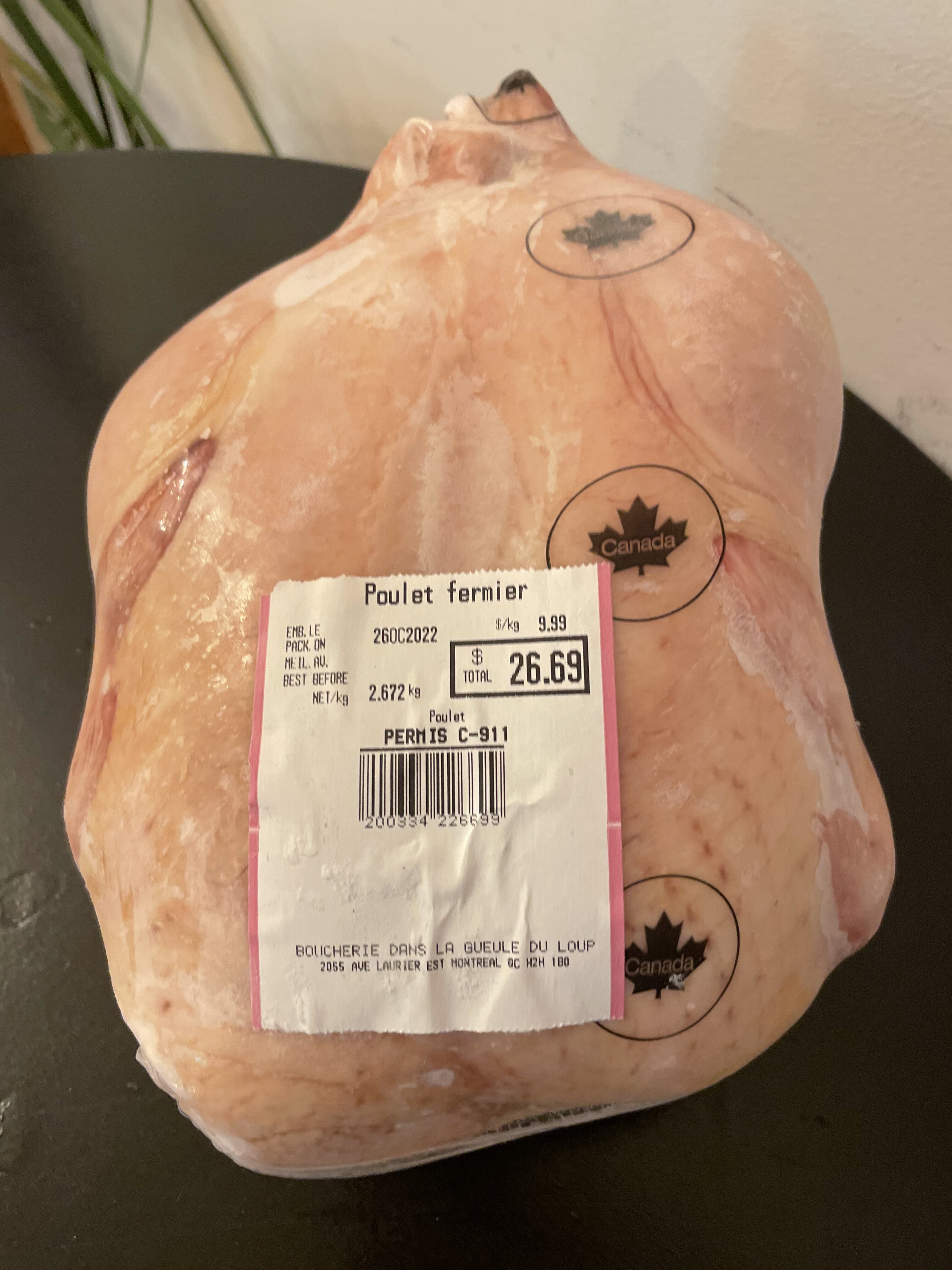 Poulet fermier